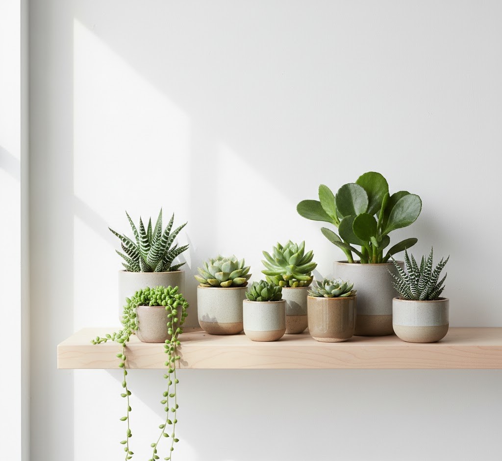 Succulent arrangement display