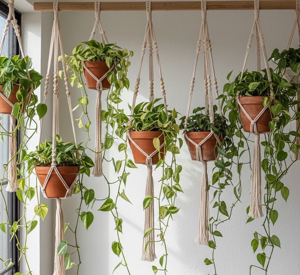 Hanging plant arrangement